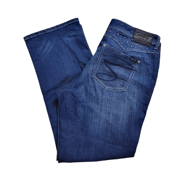 Seven7 Embellished Straight Leg Denim Jeans Size 20 - Picture 1 of 4